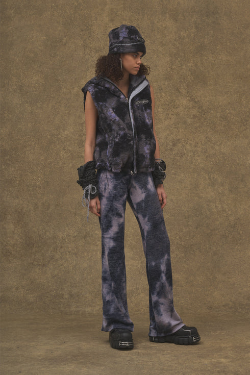 TIE-DYE KNIT PANTS -PURPLE- *Last1